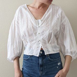 Oak and Fort Eyelet Blouse